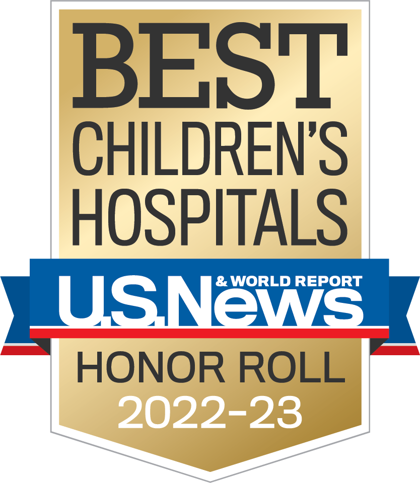 最好的儿童医院荣誉美国新闻与世界报道》卷2022 - 23徽章
