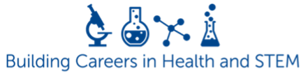 Building Careers in Health and Stem logo.