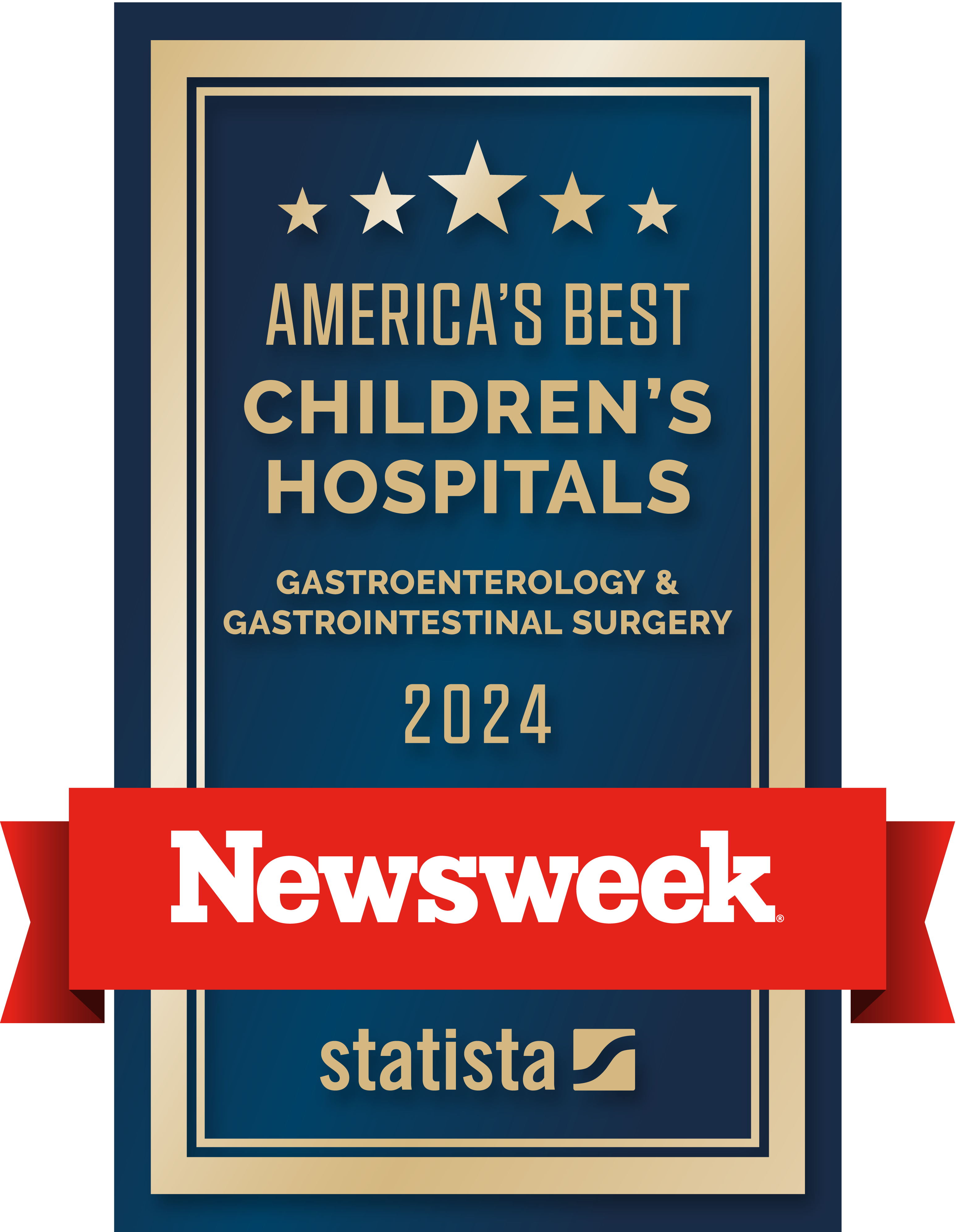 Newsweek specialty badge for Gastroenterology & Gastrointestinal surgery.